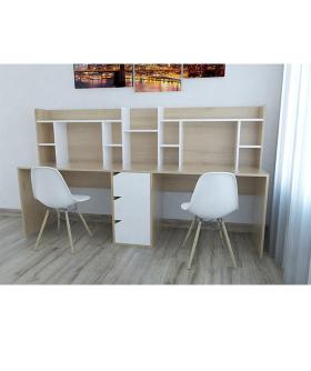 Bàn gỗ 107.2 - Gỗ MDF (DxRxC) 2400 x 600 x 1300 mm